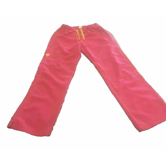 WonderWink Women's HOT PINK Cargo Medical Scrub Pants Pockets SZ Small - Picture 1 of 6